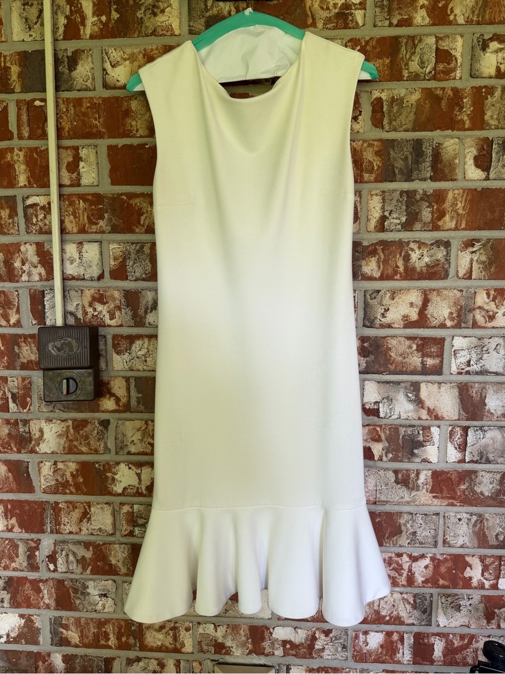 Halston Heritage White Flounce Dress - Picture 3 of 7